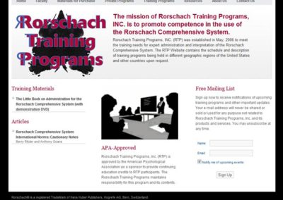 Rorschach Training Programs